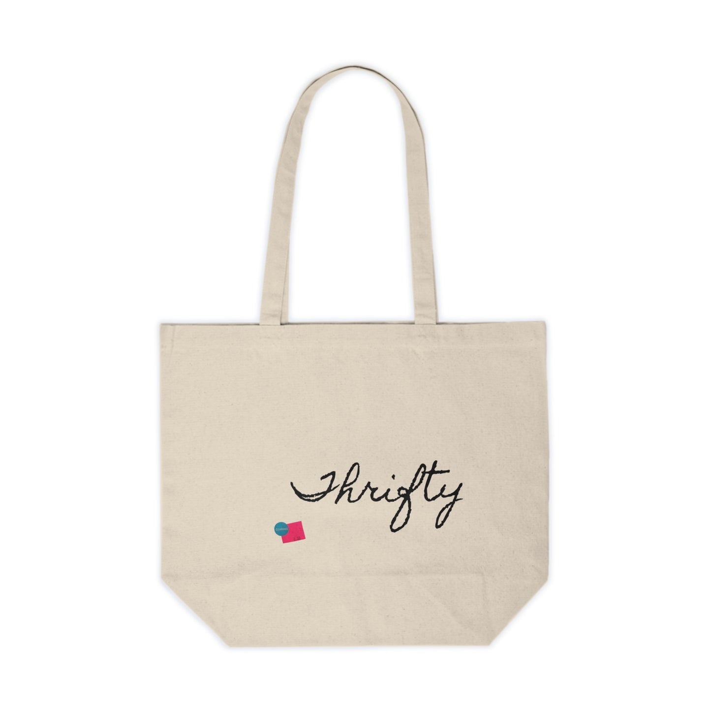 Eco-Friendly Canvas Shopping Tote - 'Thrifty' Design